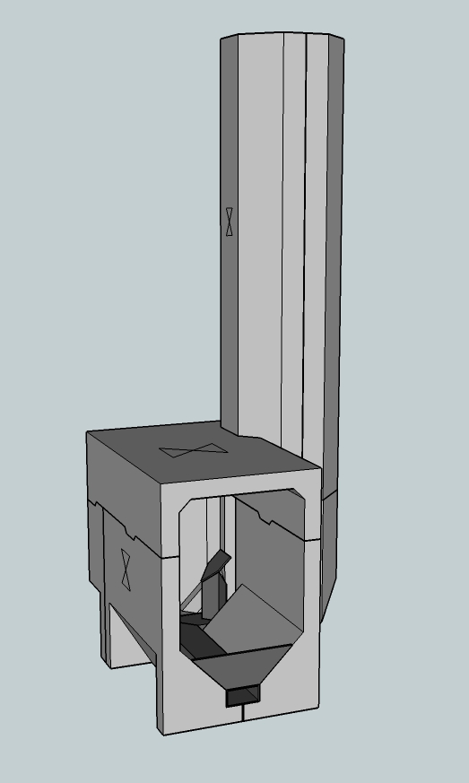 Cast sidewinder batch box rocket core