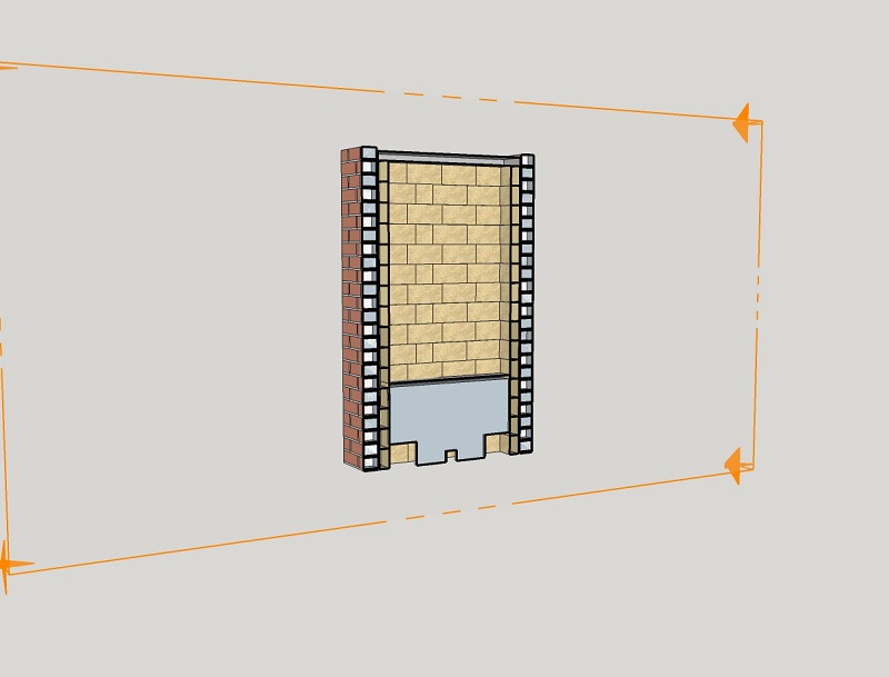 Bell heater, chimney connection layout